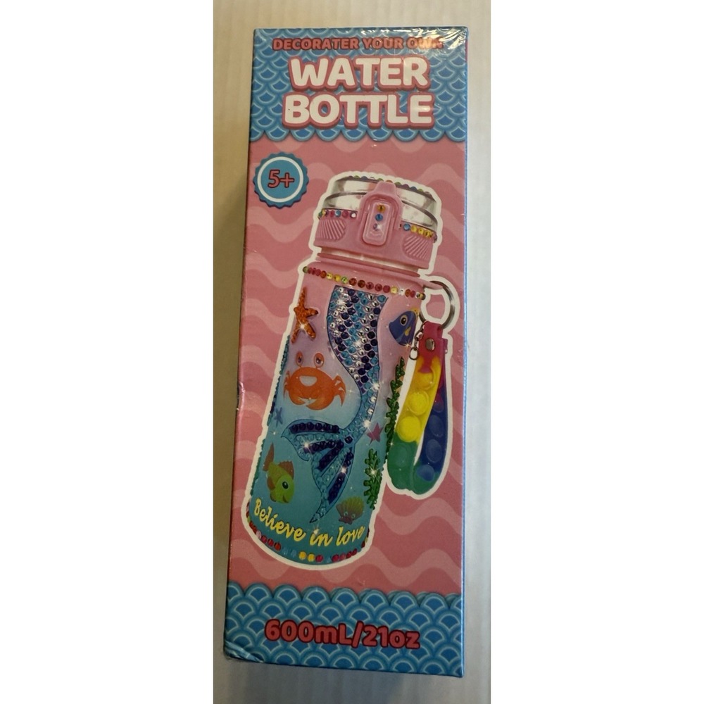 Decorate Your Own Diamond Art Water Bottle Kit for Kids – 600mL – Ages 5+ NEW